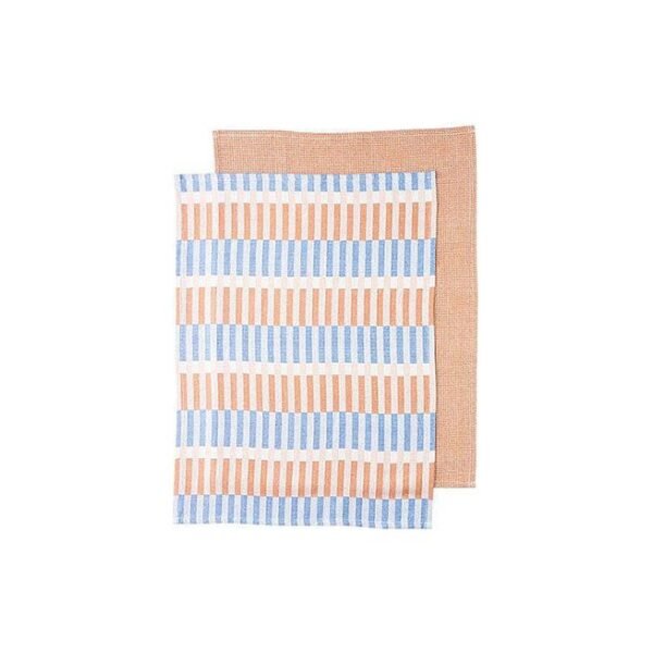 Orange and Blue Tea Towels